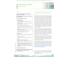 Urban-Rural Linkages Newsletter First issue